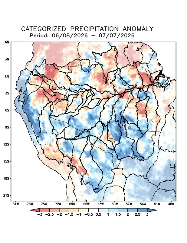 Precipitation anomaly in the Amazon Basin